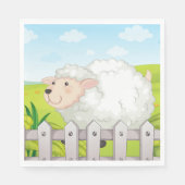 Serviette En Papier Mouton souriant (Devant)