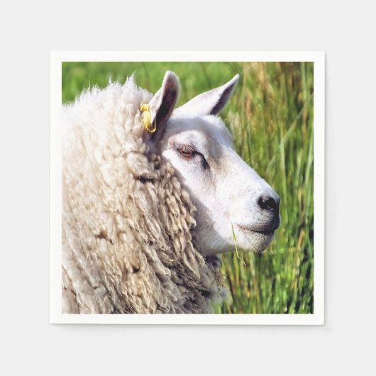 SERVIETTE EN PAPIER MOUTONS MIGNONS (Devant)