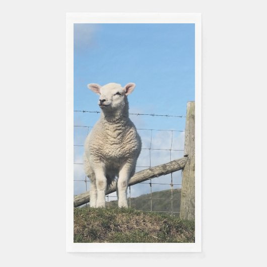 SERVIETTE EN PAPIER MOUTONS MIGNONS (Devant)