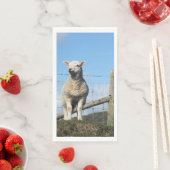SERVIETTE EN PAPIER MOUTONS MIGNONS (En situation)