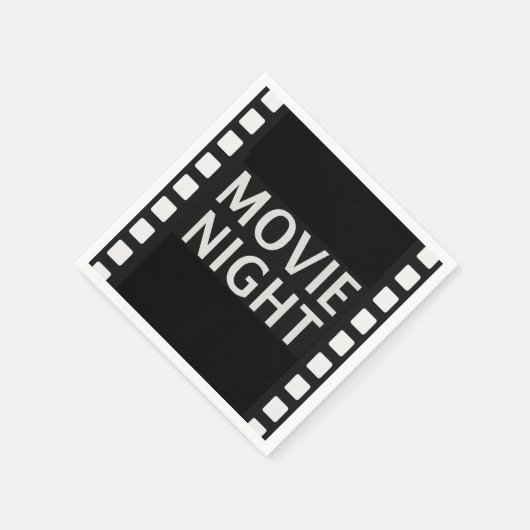 Serviette En Papier Movie Night | Black & White Film (Coin)