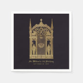 Serviette En Papier Moyen Age Thème Anniversaire Gothique Chevalier No (Devant)