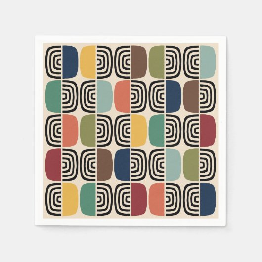 Serviette En Papier Moyen-siècle Âge atomique moderne (Devant)