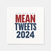 Serviette En Papier Moyenne Tweets 2024 Trump élection drôle (Devant)