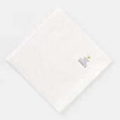 Serviette En Papier Mr & Mrs Names / Love Mariage White (Coin)
