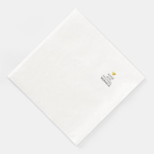 Serviette En Papier Mr & Mrs Names / Love Mariage White