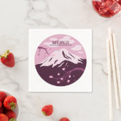 Serviette En Papier Mt. Fuji (rose) (En situation)