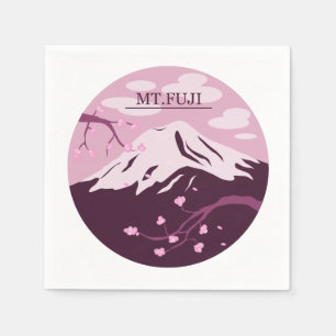 Serviette En Papier Mt. Fuji (rose)