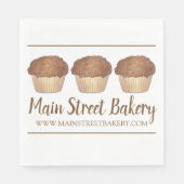 Serviette En Papier Muffin À La Pouce Cuisinée À La Boulangerie Baker  (Devant)