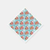 Serviette En Papier Mug de Noël festif de cacao (Coin)