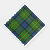 Serviette En Papier Muir Moore écossais vert bleu plaid (Coin)