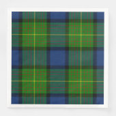 Serviette En Papier Muir Moore écossais vert bleu plaid (Devant)