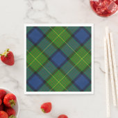 Serviette En Papier Muir Moore écossais vert bleu plaid (En situation)