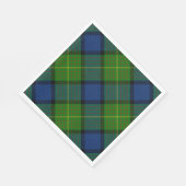 Serviette En Papier Muir Moore écossais vert bleu plaid (Coin)