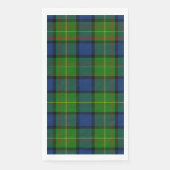 Serviette En Papier Muir Moore écossais vert bleu plaid (Devant)