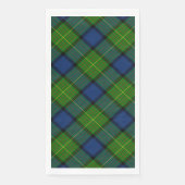 Serviette En Papier Muir Moore écossais vert bleu plaid (Devant)