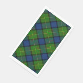 Serviette En Papier Muir Moore écossais vert bleu plaid (Coin)
