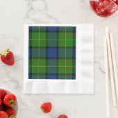 Serviette En Papier Muir Moore écossais vert bleu plaid (En situation)