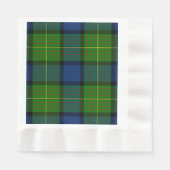 Serviette En Papier Muir Moore écossais vert bleu plaid (Devant)