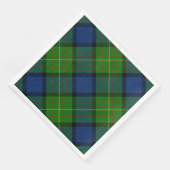 Serviette En Papier Muir Moore écossais vert bleu plaid (Coin)