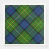 Serviette En Papier Muir Moore écossais vert bleu plaid (Devant)