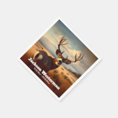 Serviette En Papier Mule Deer sur le mémorial de Prairie (Coin)