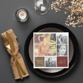 Serviette En Papier Multi-Carré Simple Photo Collage Partie de graduat