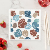 Serviette En Papier Multicolor Feuilles tropicaux 11 (En situation)