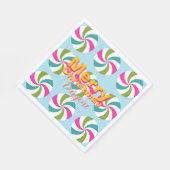 Serviette En Papier Multicolores de Noël Pepperment (Coin)