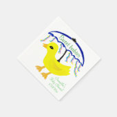 Serviette En Papier Multiples mignon Baby shower Jaune Canard Paraplui (Coin)