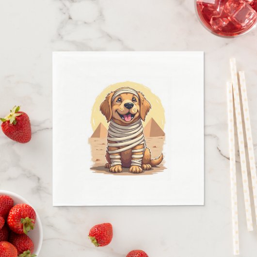 Serviette En Papier Mummy Golden Retriever (En situation)