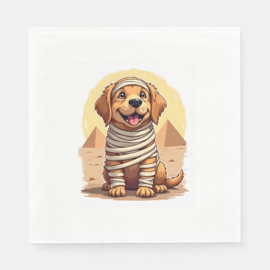 Serviette En Papier Mummy Golden Retriever (Devant)