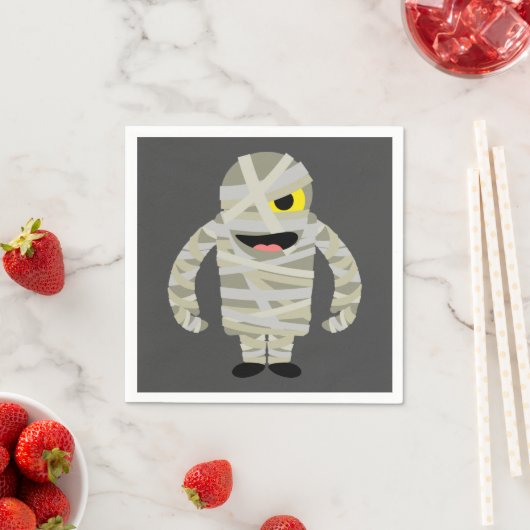 Serviette En Papier Mummy zombie Halloween (En situation)