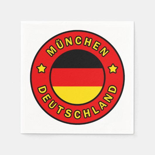 Serviette En Papier München Deutschland (Devant)