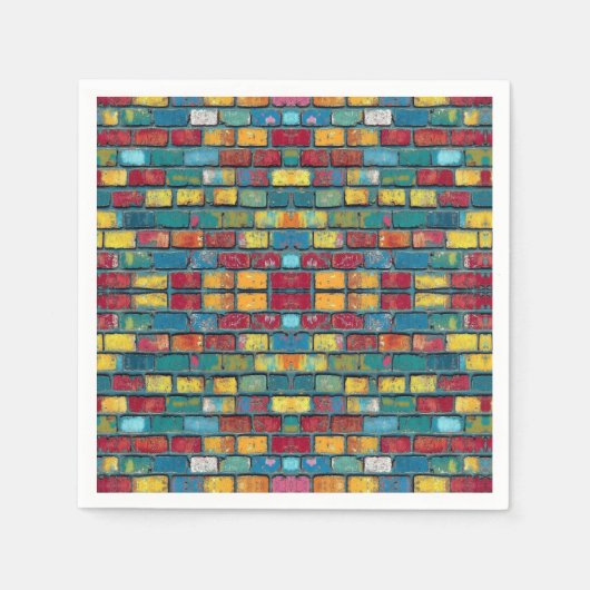 Serviette En Papier Mur de briques (Devant)