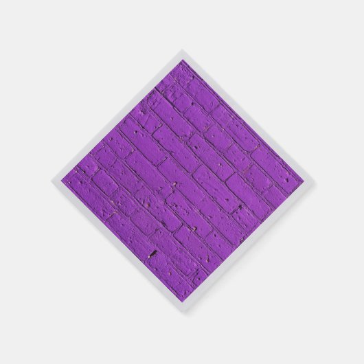 Serviette En Papier Mur en brique violet peint (Coin)