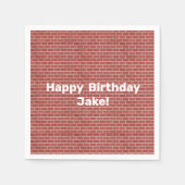 Serviette En Papier Mur en briques rouges personnalisé (Devant)