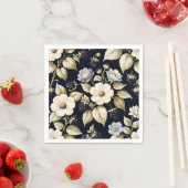 Serviette En Papier Mûre & Fleurs (En situation)
