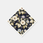 Serviette En Papier Mûre & Fleurs (Coin)