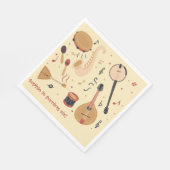 Serviette En Papier Music instruments kids birthday (Coin)