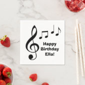Serviette En Papier "Music Notes" Papier Napkins (En situation)