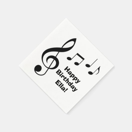 Serviette En Papier "Music Notes" Papier Napkins (Coin)