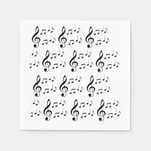 Serviette En Papier "Music Notes" Papier Napkins