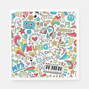 Serviette En Papier Musical