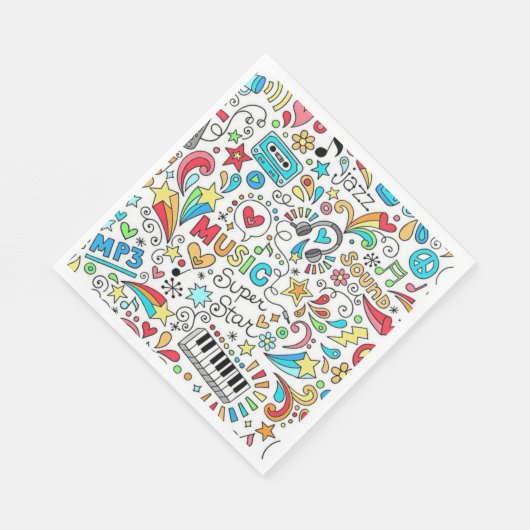 Serviette En Papier Musical (Coin)