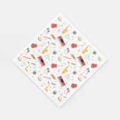 Serviette En Papier Musical Instruments Music Theme Pattern (Coin)