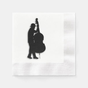 Serviette En Papier Musicien du bassiste