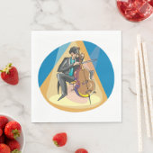 Serviette En Papier Musicien Jouant Le Chello (En situation)