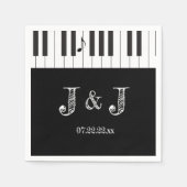 Serviette En Papier Musiciens créatifs Piano Keys papier Mariage (Devant)