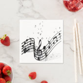 Serviette En Papier Musique (En situation)
